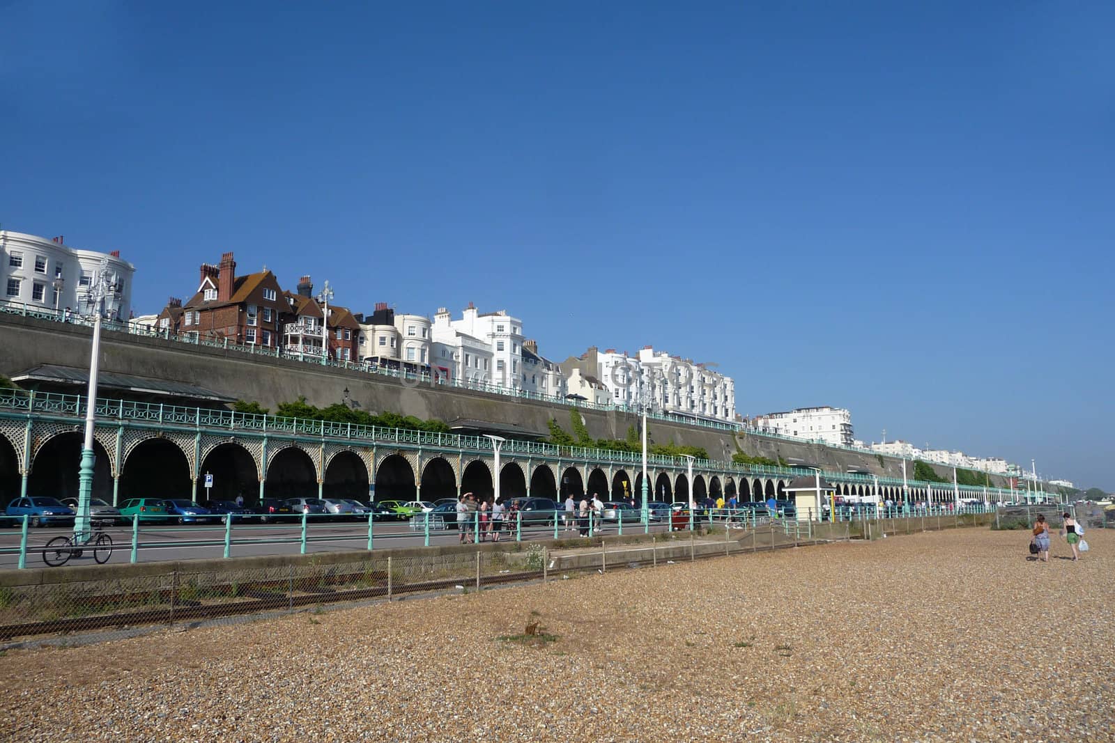 A view of the seafront in Brighton.
