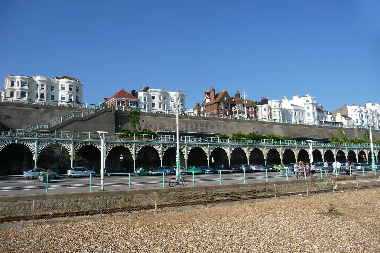 A view of the seafront in Brighton.
