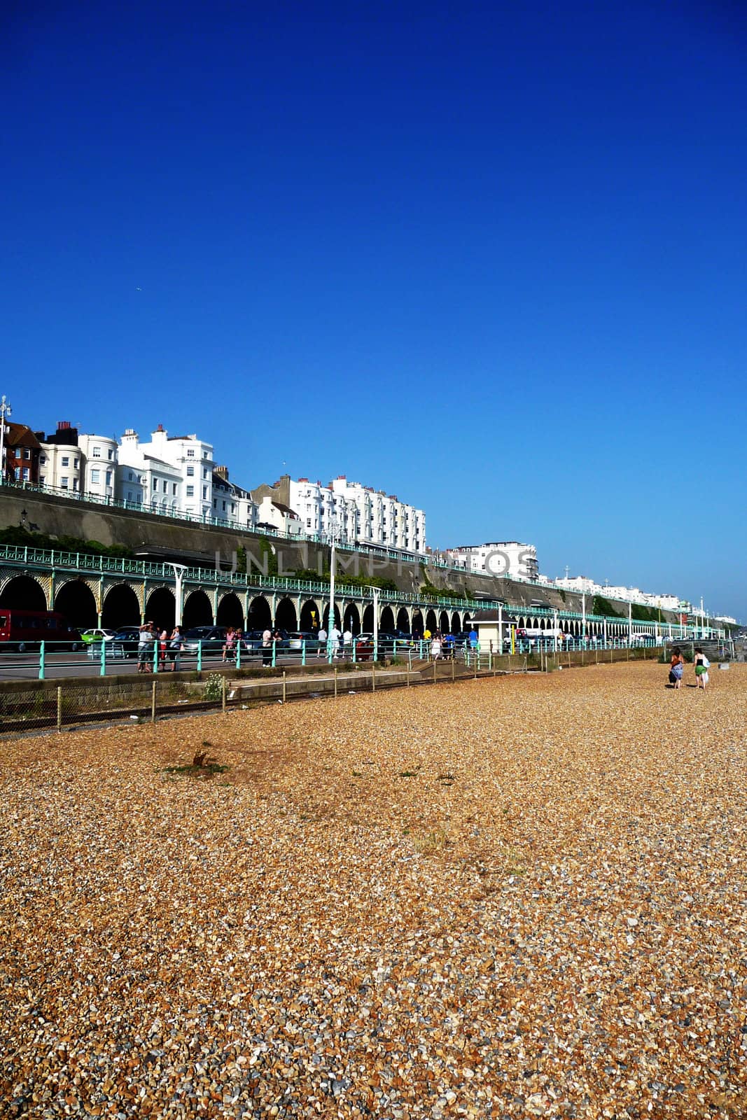 A view of the seafront in Brighton.
