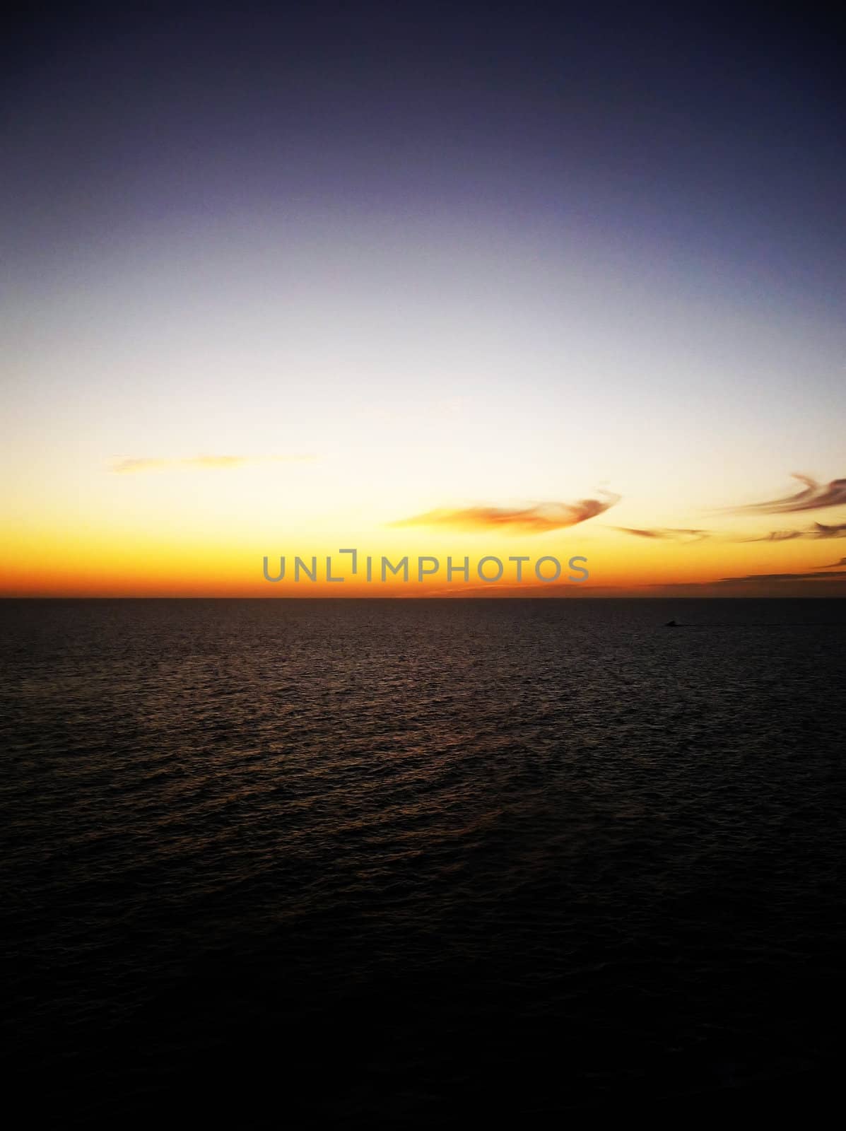 A view of the ocean and sky of Gran Canaria.