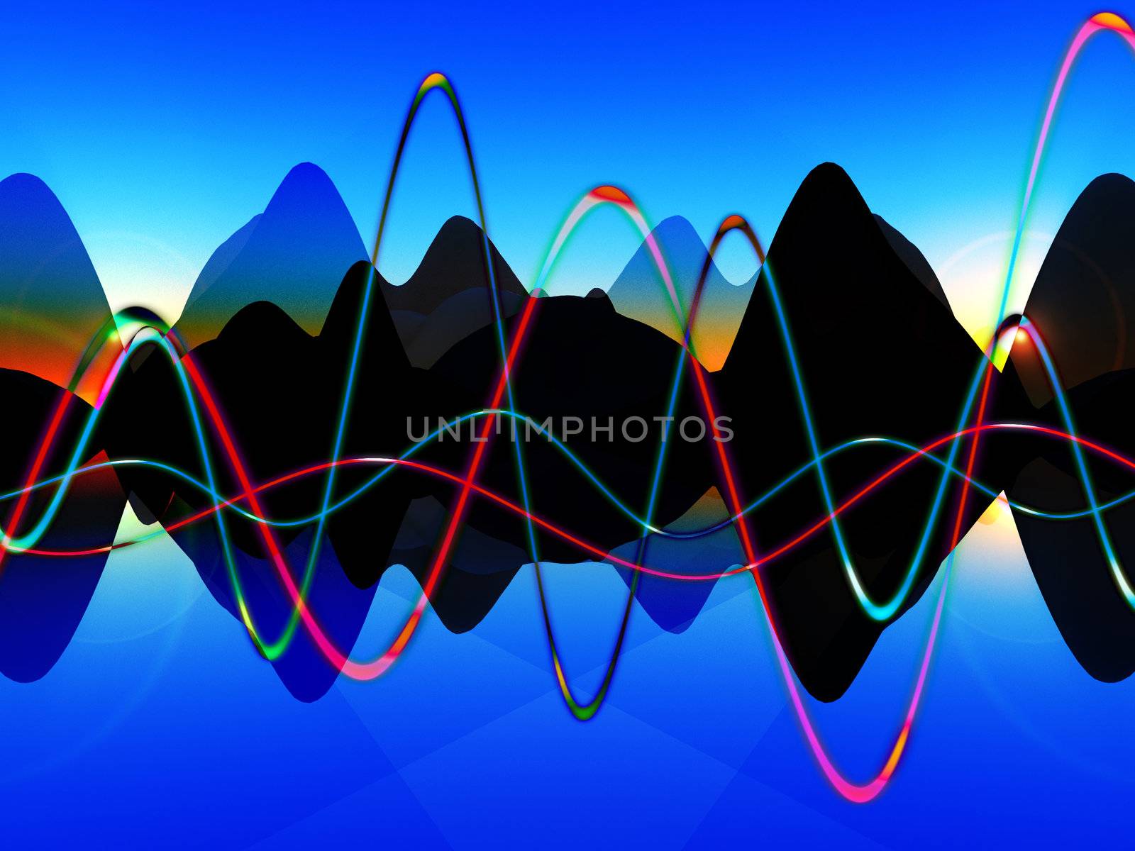A representational view of some soundwave graphics.