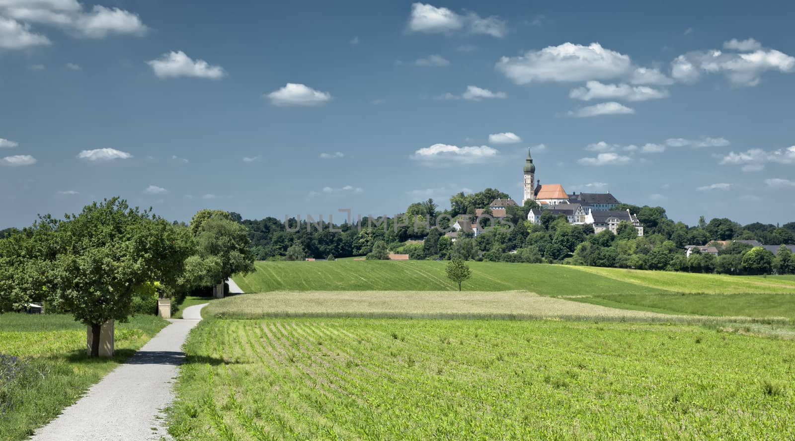 An image of the beautiful monastery Andechs in Bavaria Germany