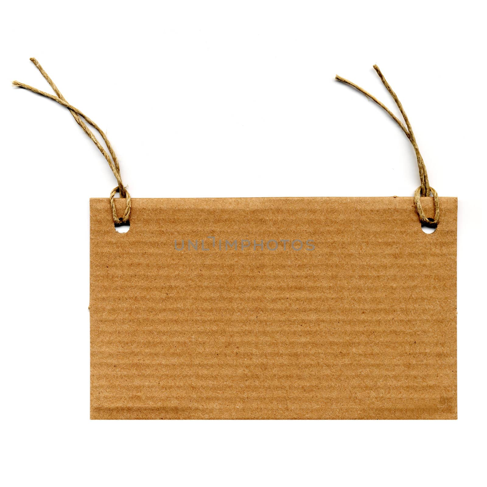 Price tag or address label with string