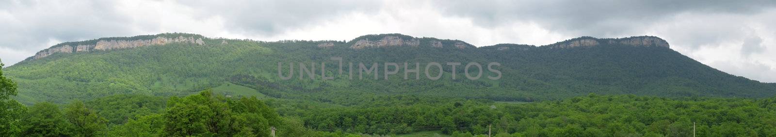 The main Caucasian ridge; rocks; a relief; a landscape
