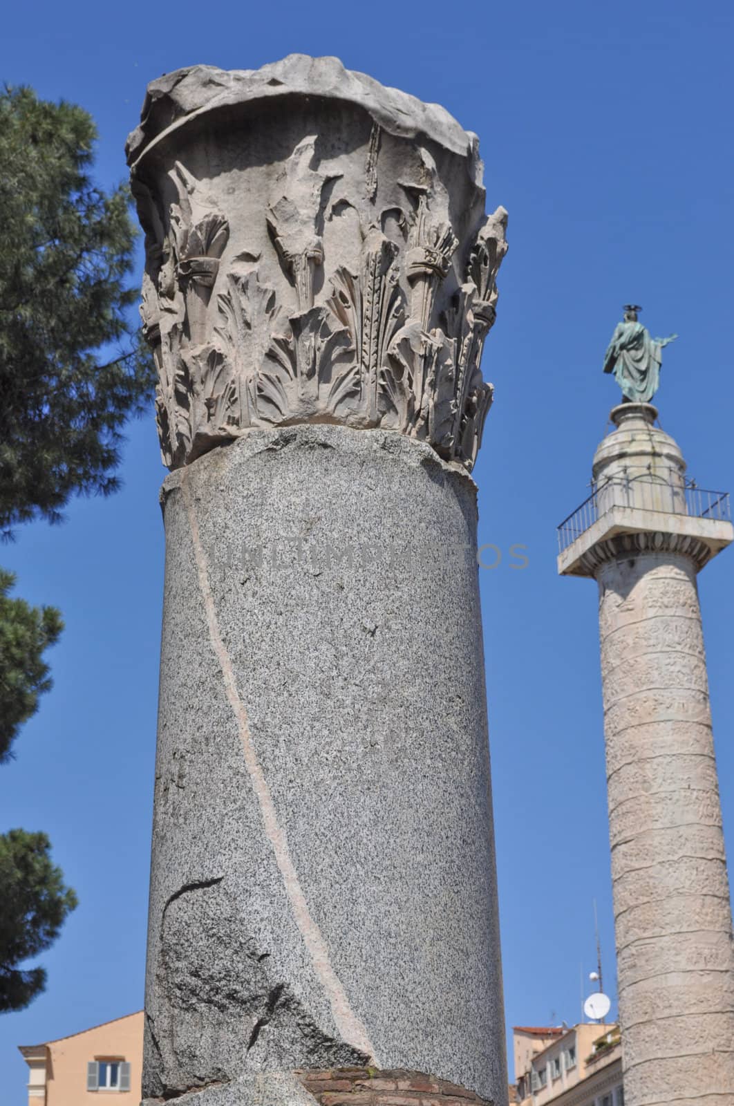 Trajan's Column (Colonna Traiana) in Rome, Italy