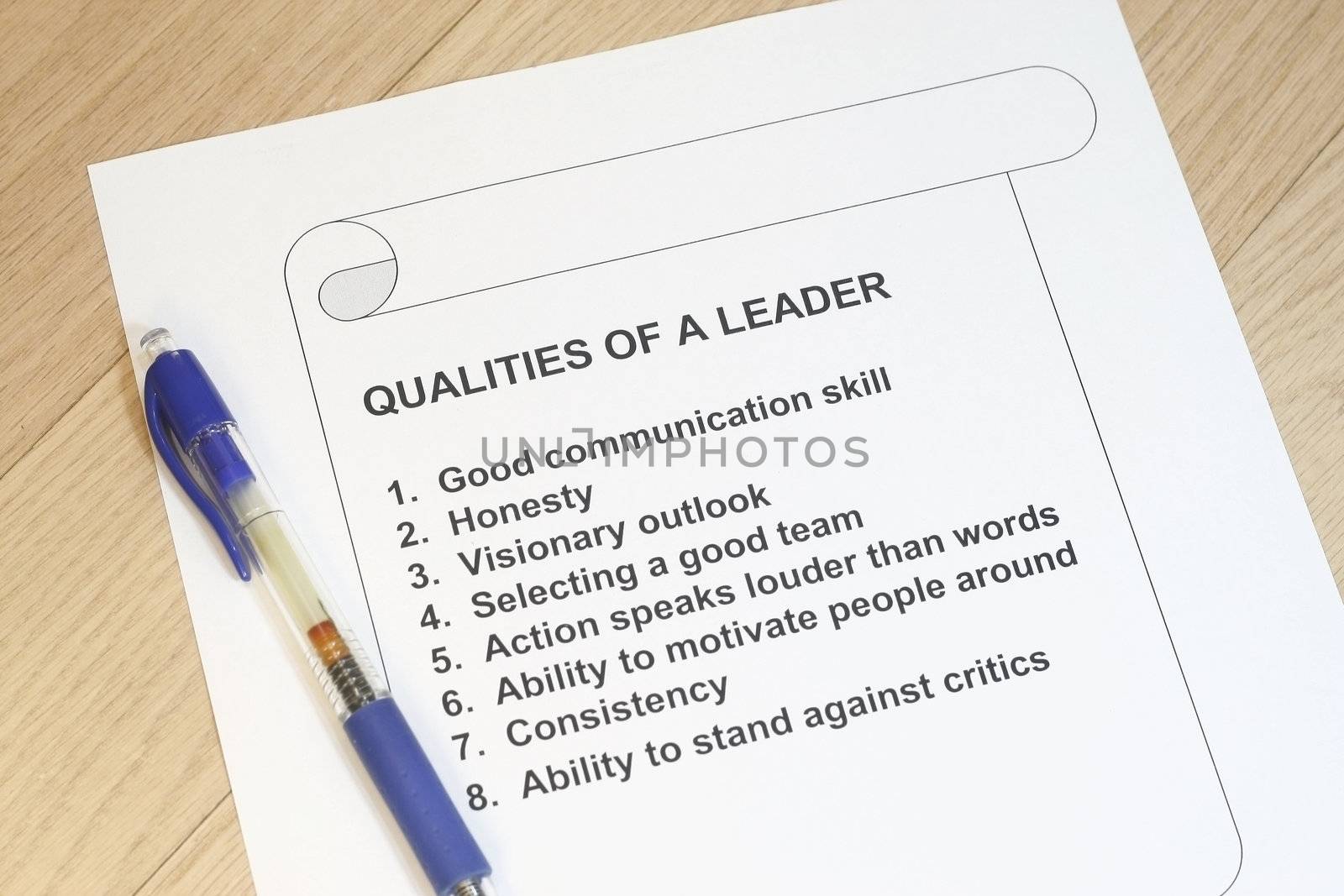 Qualities of a leader by sacatani