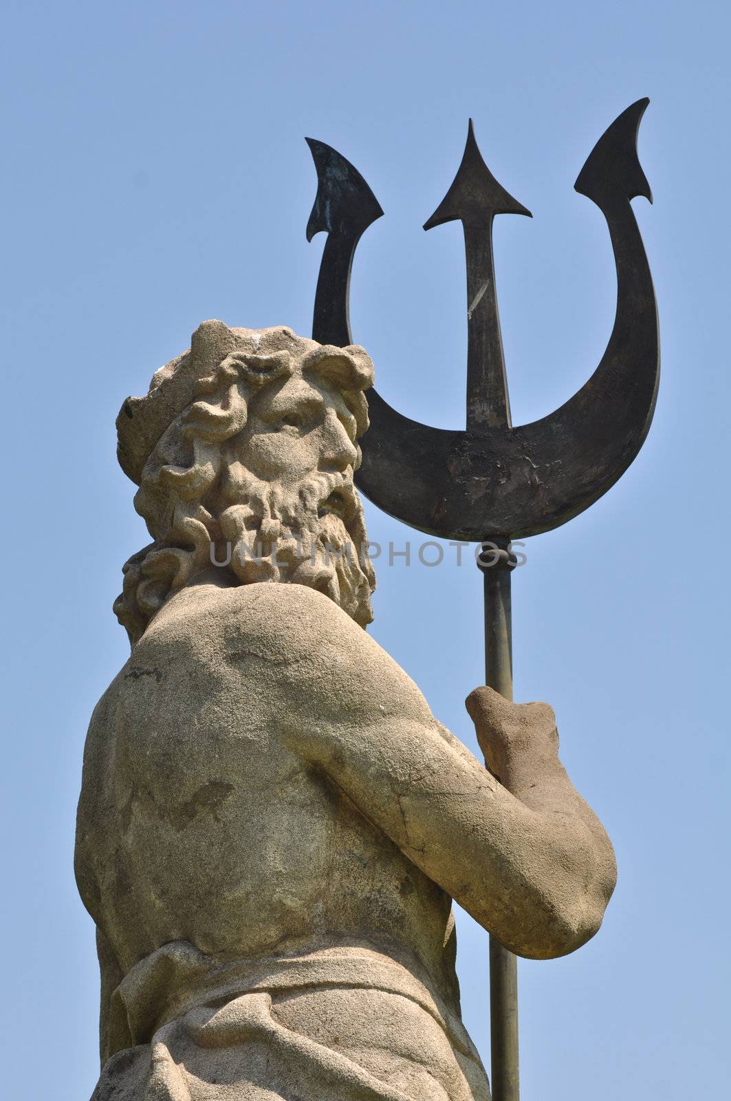 Poseidon with Triton from Atlantis in Barcelona Spain