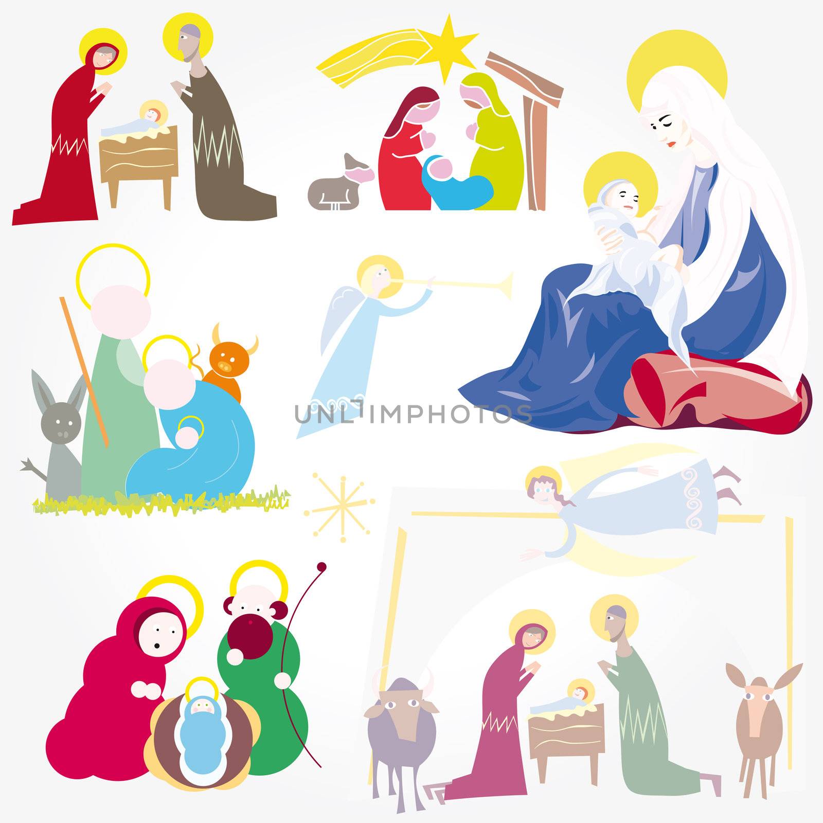 Illustration vector. Star of Bethlehem. Nativity by alvaroc