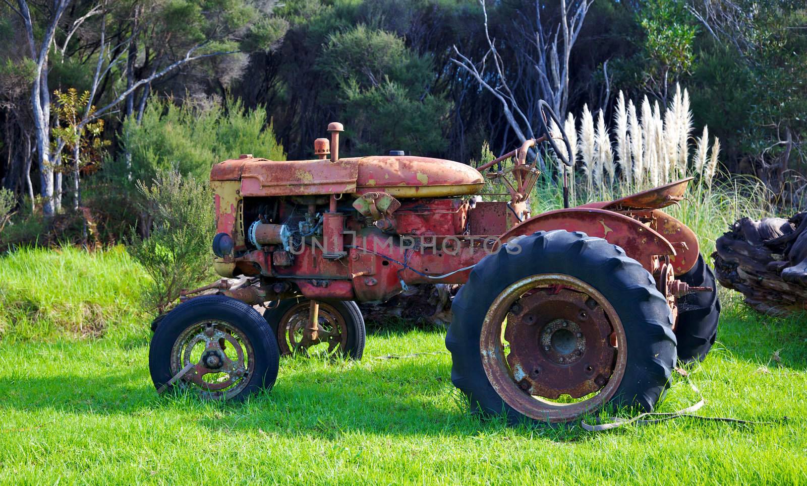 An abandoned tractor on North Island, New Zealand.