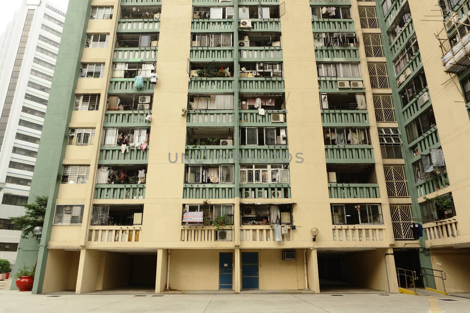 public apartment block in Hong Kong