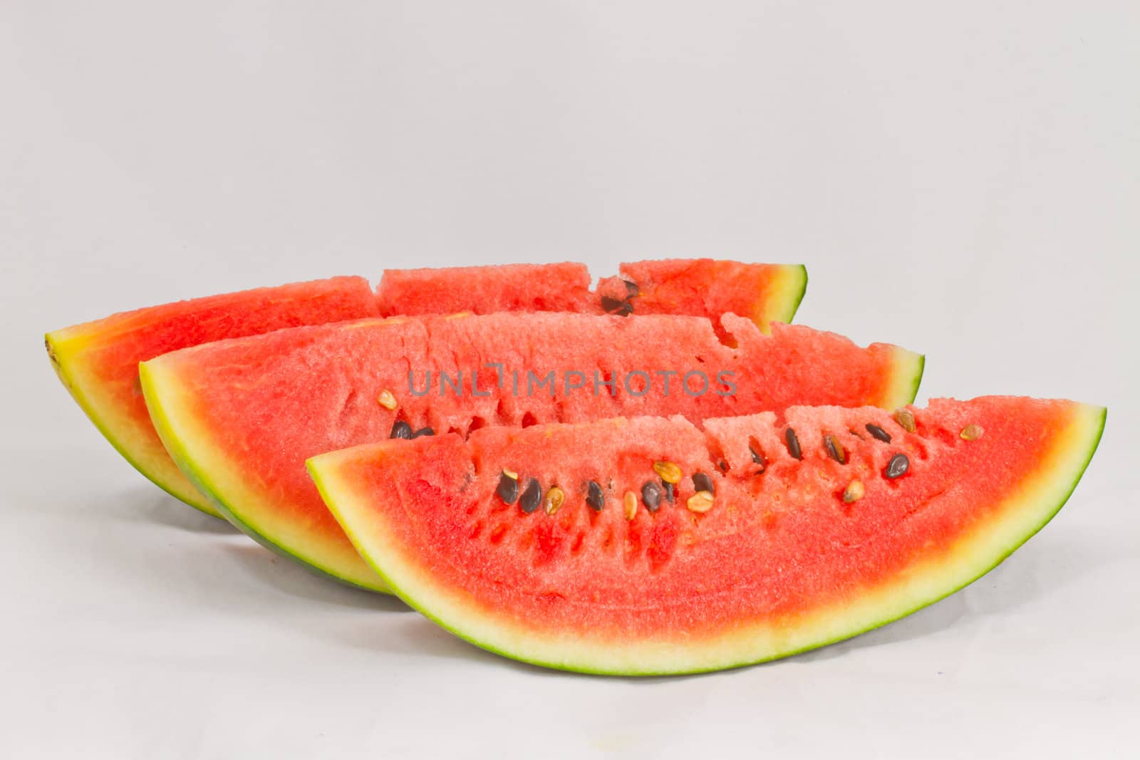 slice of watermelon, on white background by noombp