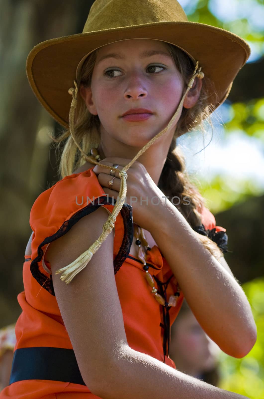 TACUAREMBO, URUGUAY - MAR 6 : Participant in the annual festival "Patria Gaucha" March 6, 2010 in Tacuarembo, Uruguay. It is one of the biggest festival in South America to celebrate gaucho culture