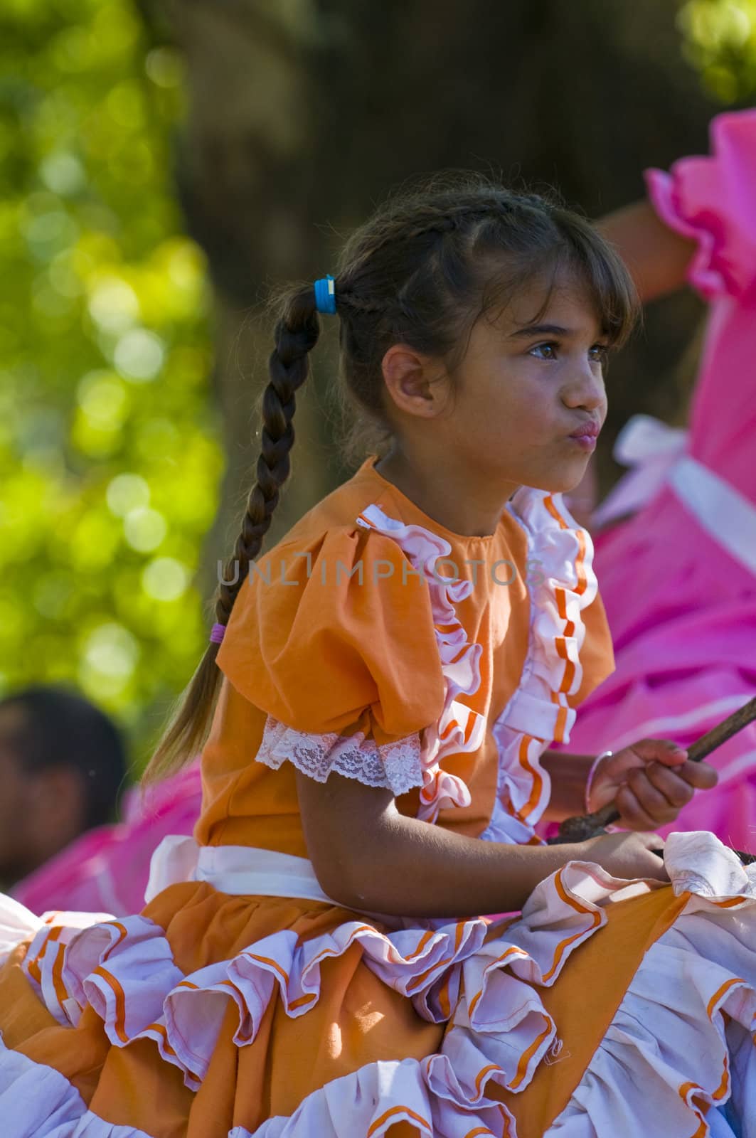 TACUAREMBO, URUGUAY - MAR 6 : Participant in the annual festival "Patria Gaucha" March 6, 2010 in Tacuarembo, Uruguay. It is one of the biggest festival in South America to celebrate gaucho culture