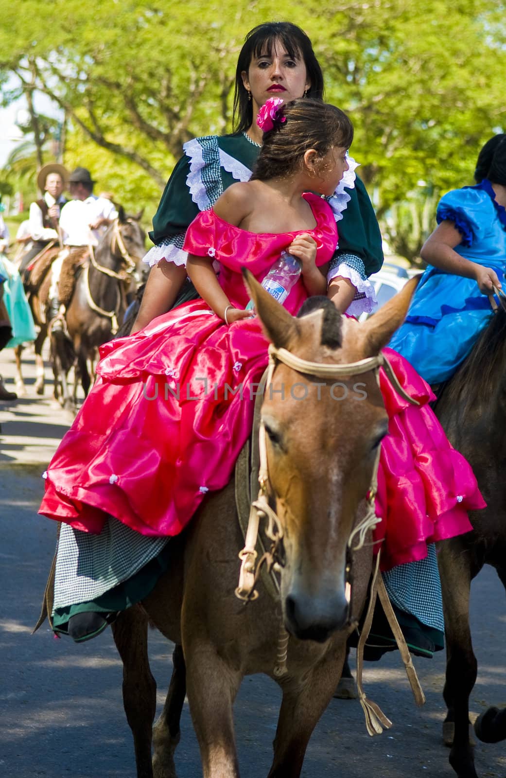 TACUAREMBO, URUGUAY - MAR 6 : Participant in the annual festival "Patria Gaucha" March 6, 2010 in Tacuarembo, Uruguay. It is one of the biggest festival in South America to celebrate gaucho culture