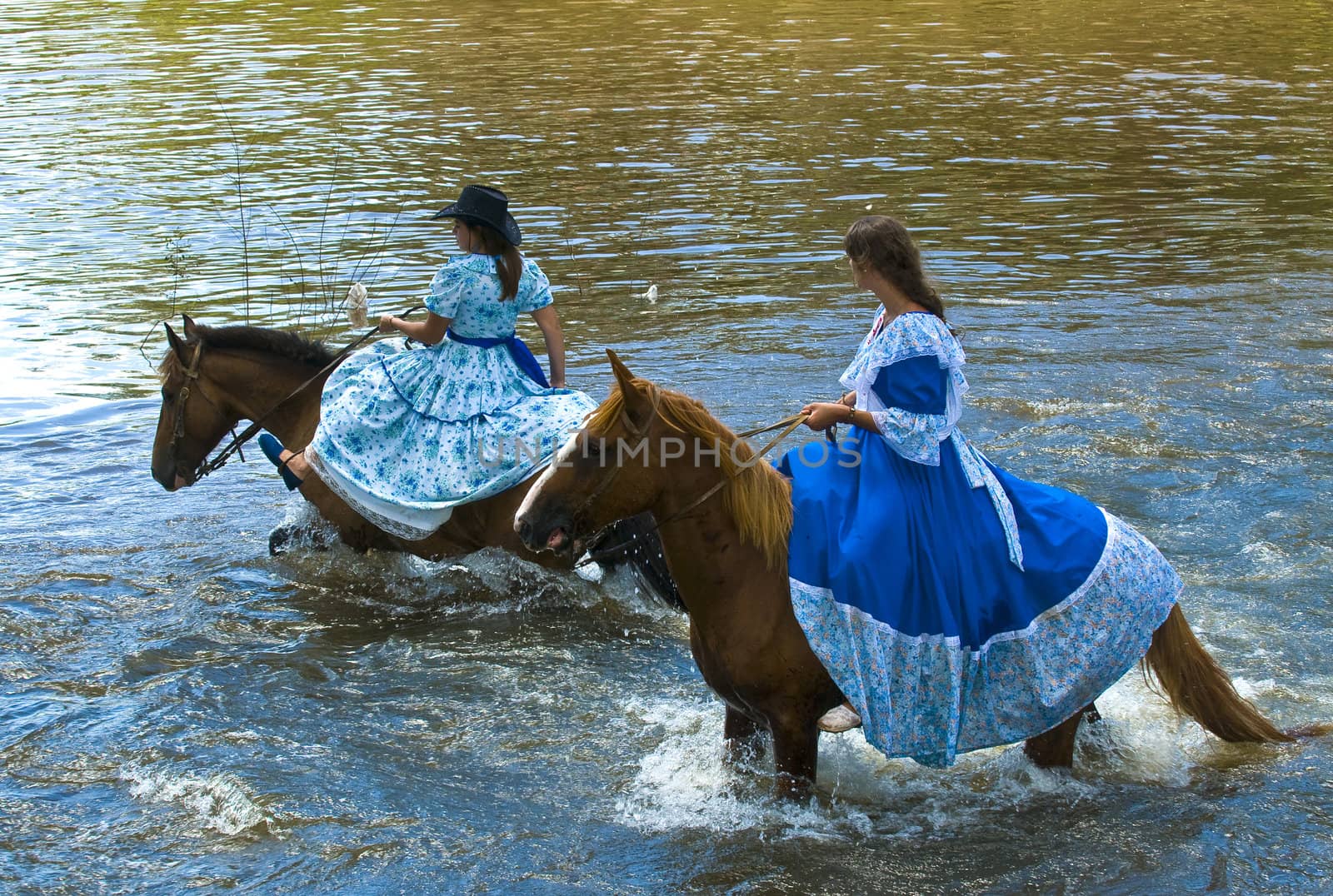 TACUAREMBO, URUGUAY - MAR 6 : Participants in the annual festival "Patria Gaucha" March 6, 2010 in Tacuarembo, Uruguay. It is one of the biggest festival in South America to celebrate gaucho culture