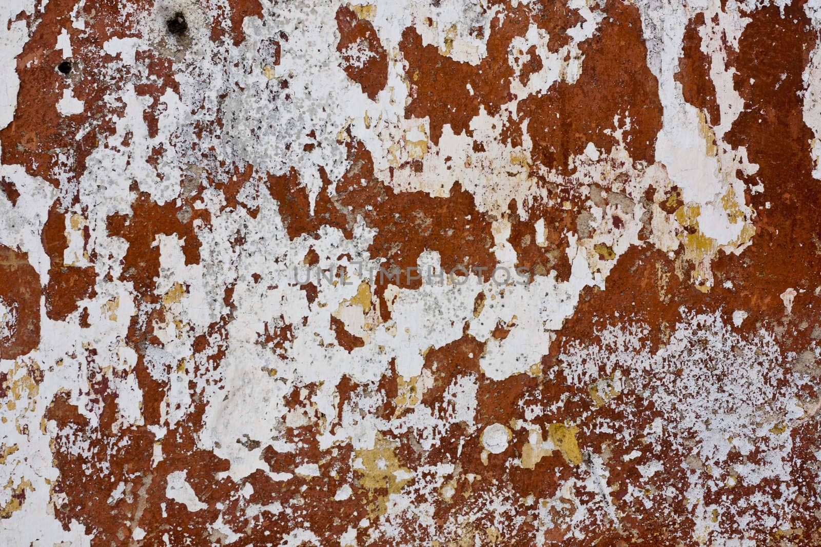 Close up view of a worn textured cement wall.