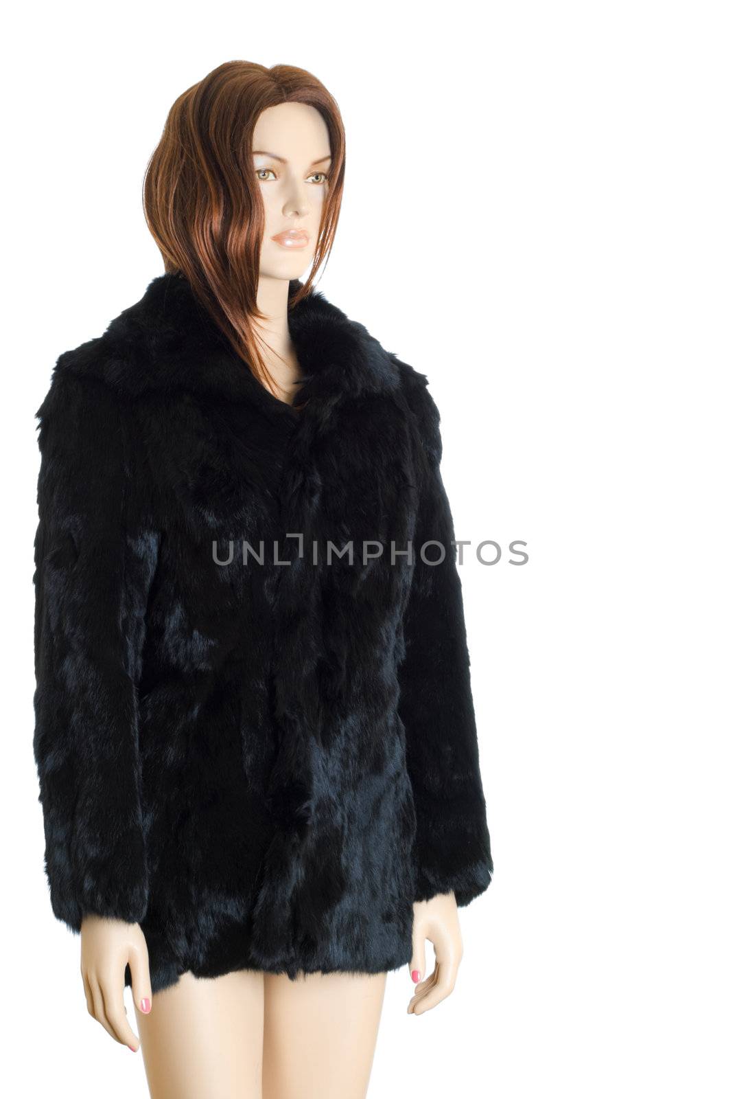 Mannequin in fur coat | Isolated by zakaz