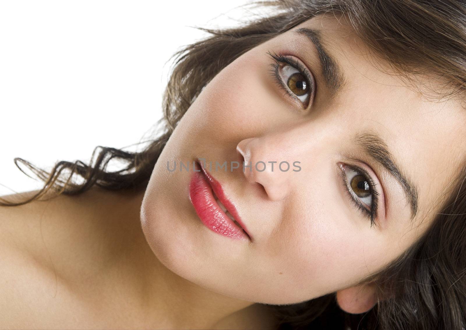Portrait of a beautiful young and attractive woman