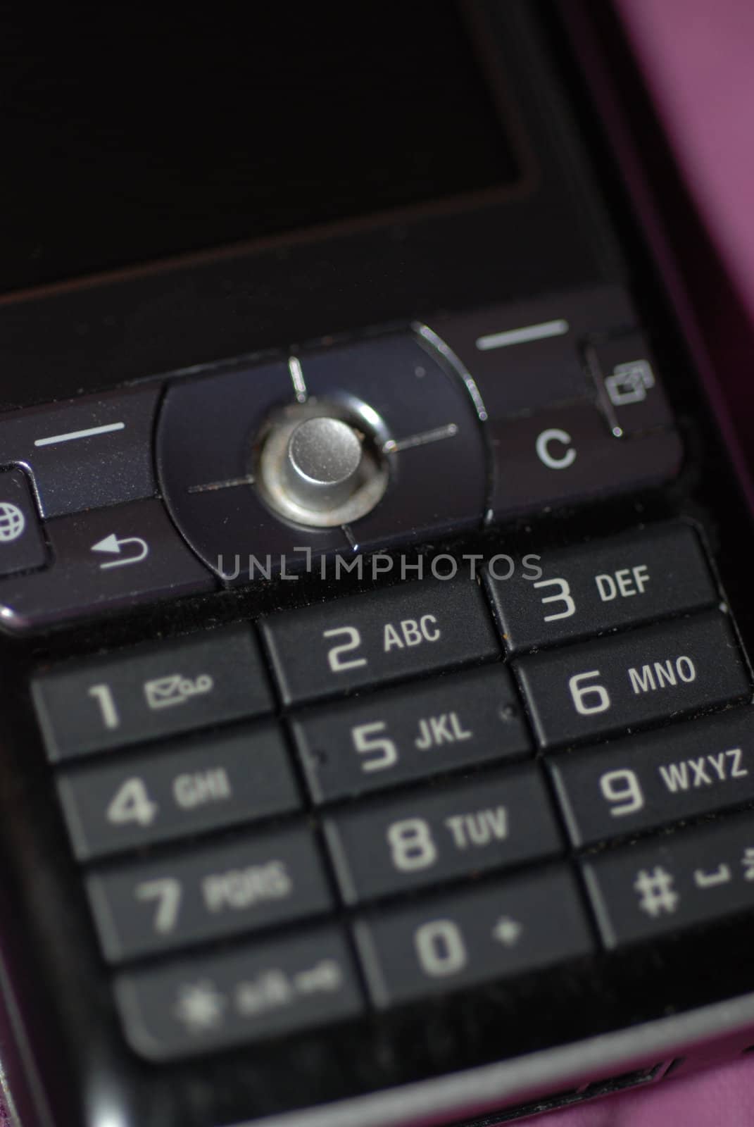 A close-up of a mobile phone / cell phone