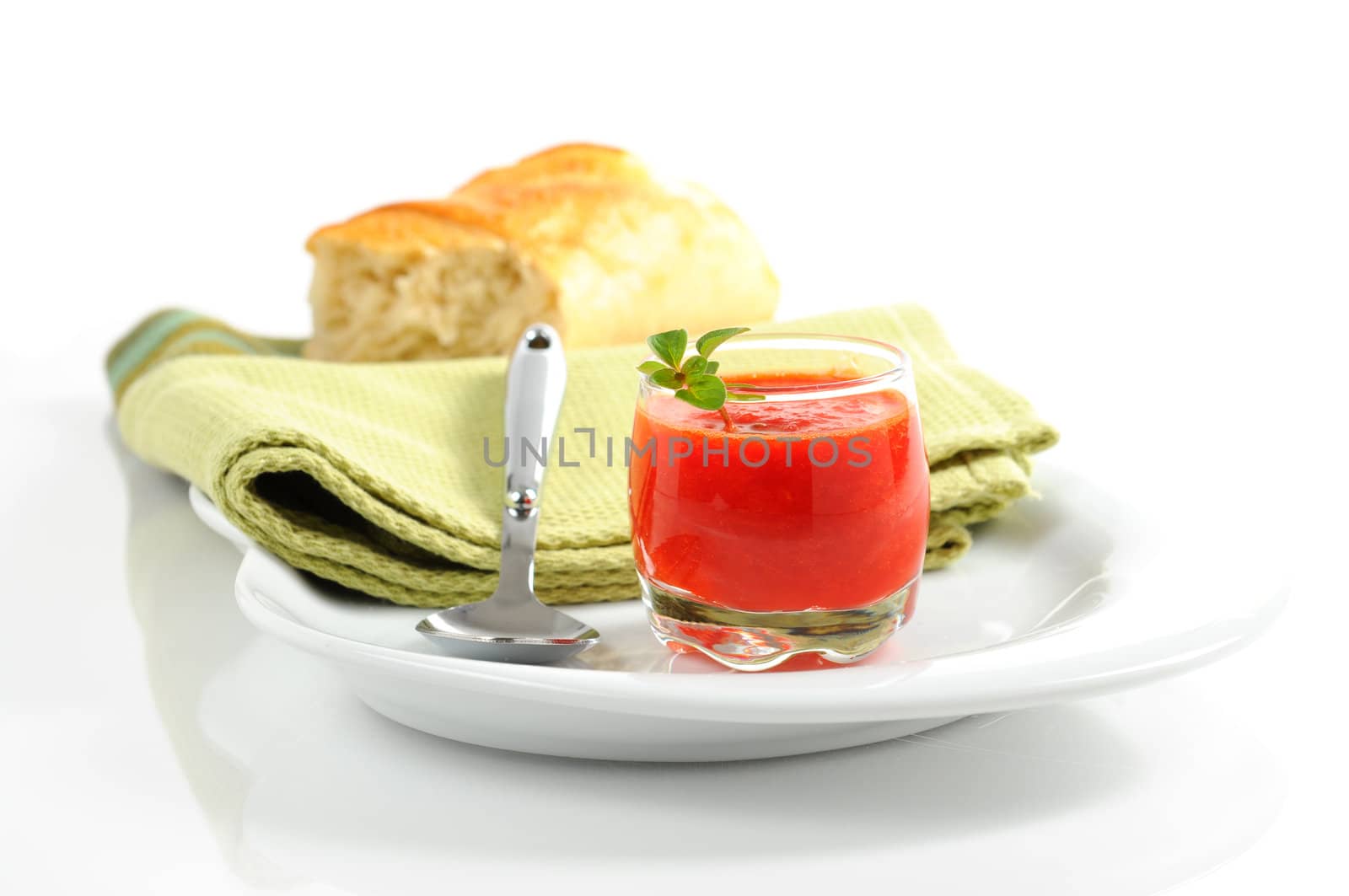Delicious roasted red pepper soup can be served hot or cold.
