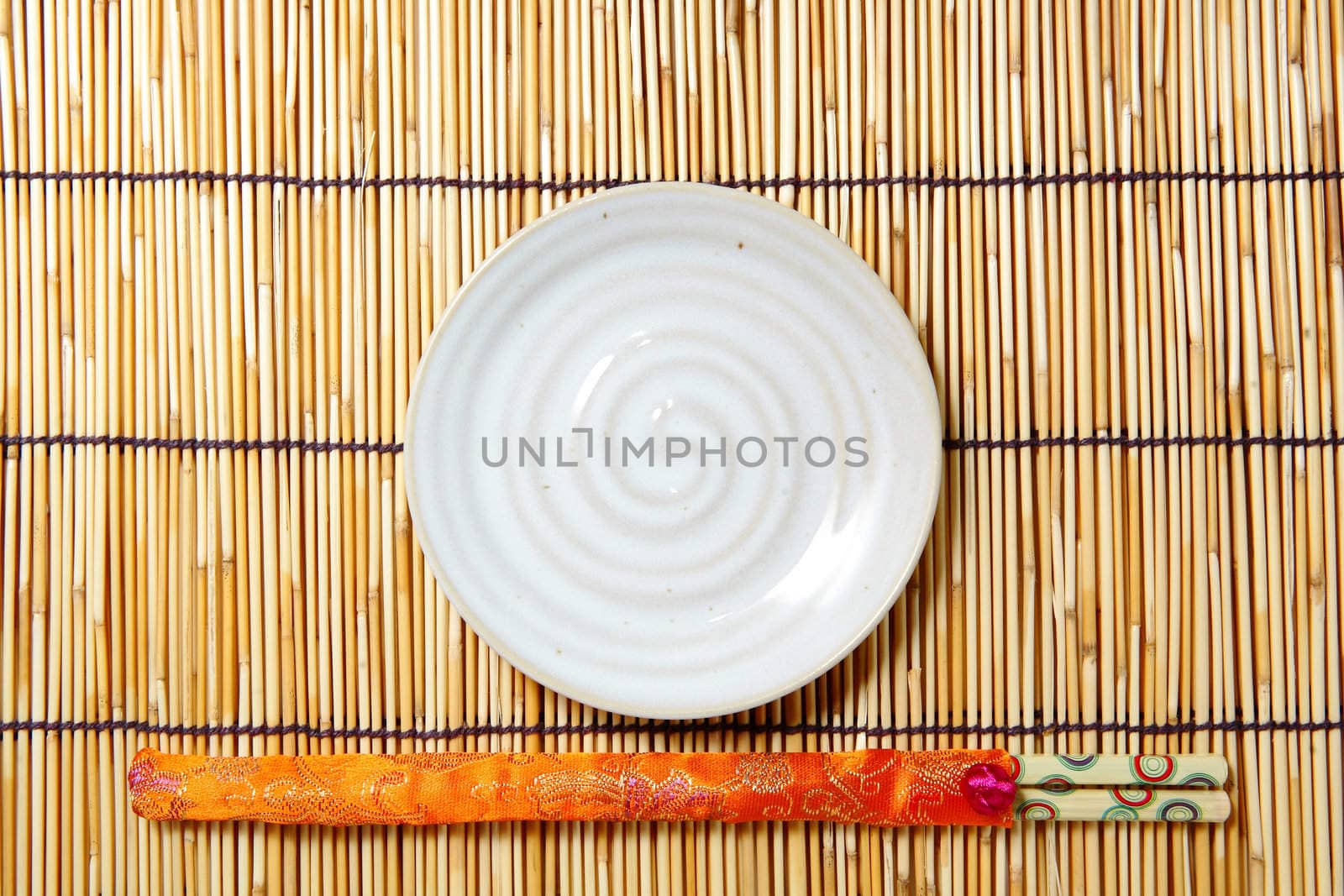 plate and chopsticks