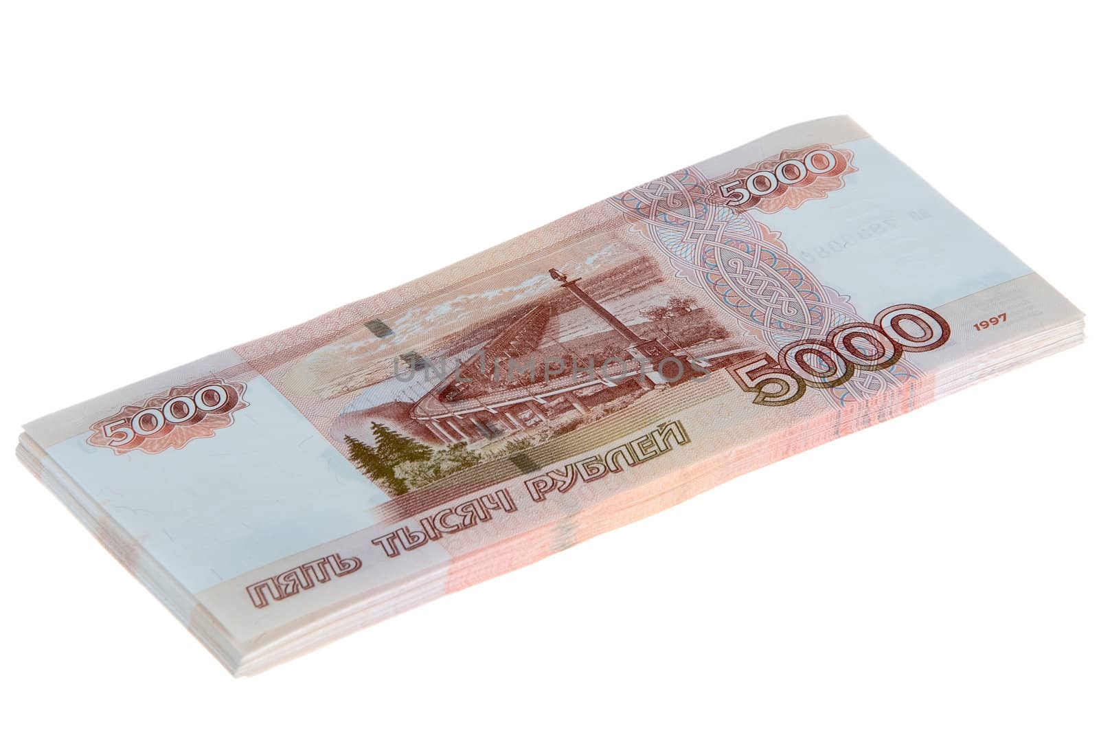 Five Thousand Roubles Bills Stacked  by Baltus