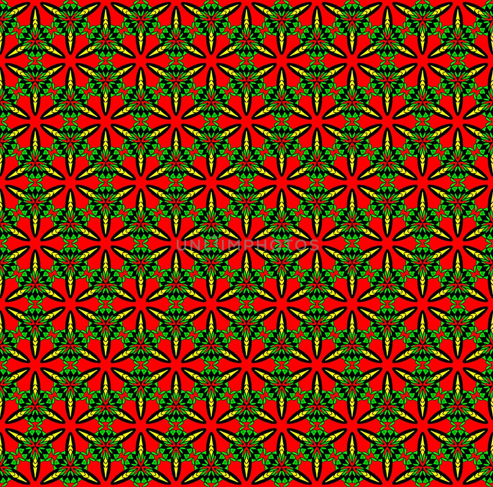 Seamless green-red wallpaper pattern