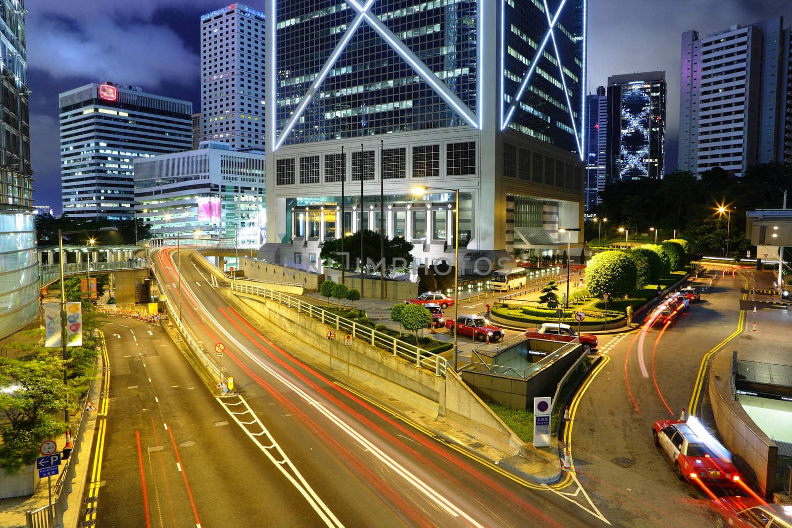 city traffic at night