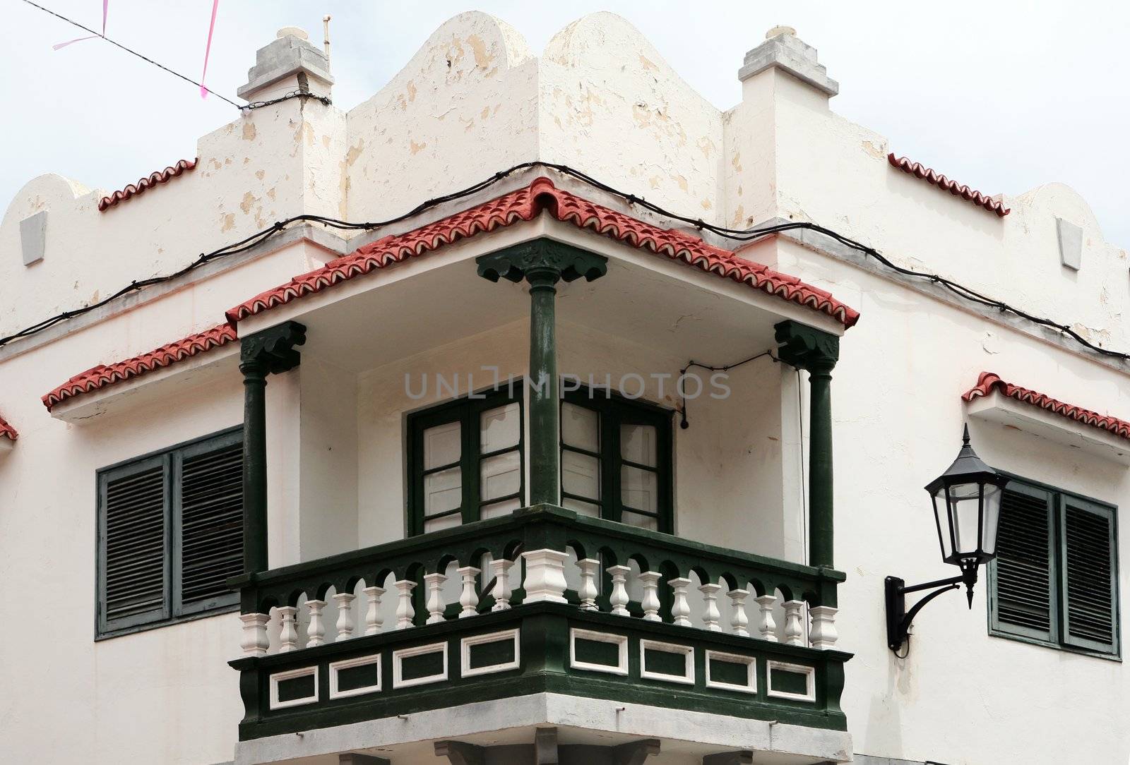 Detail of building in Garachico on Canary island