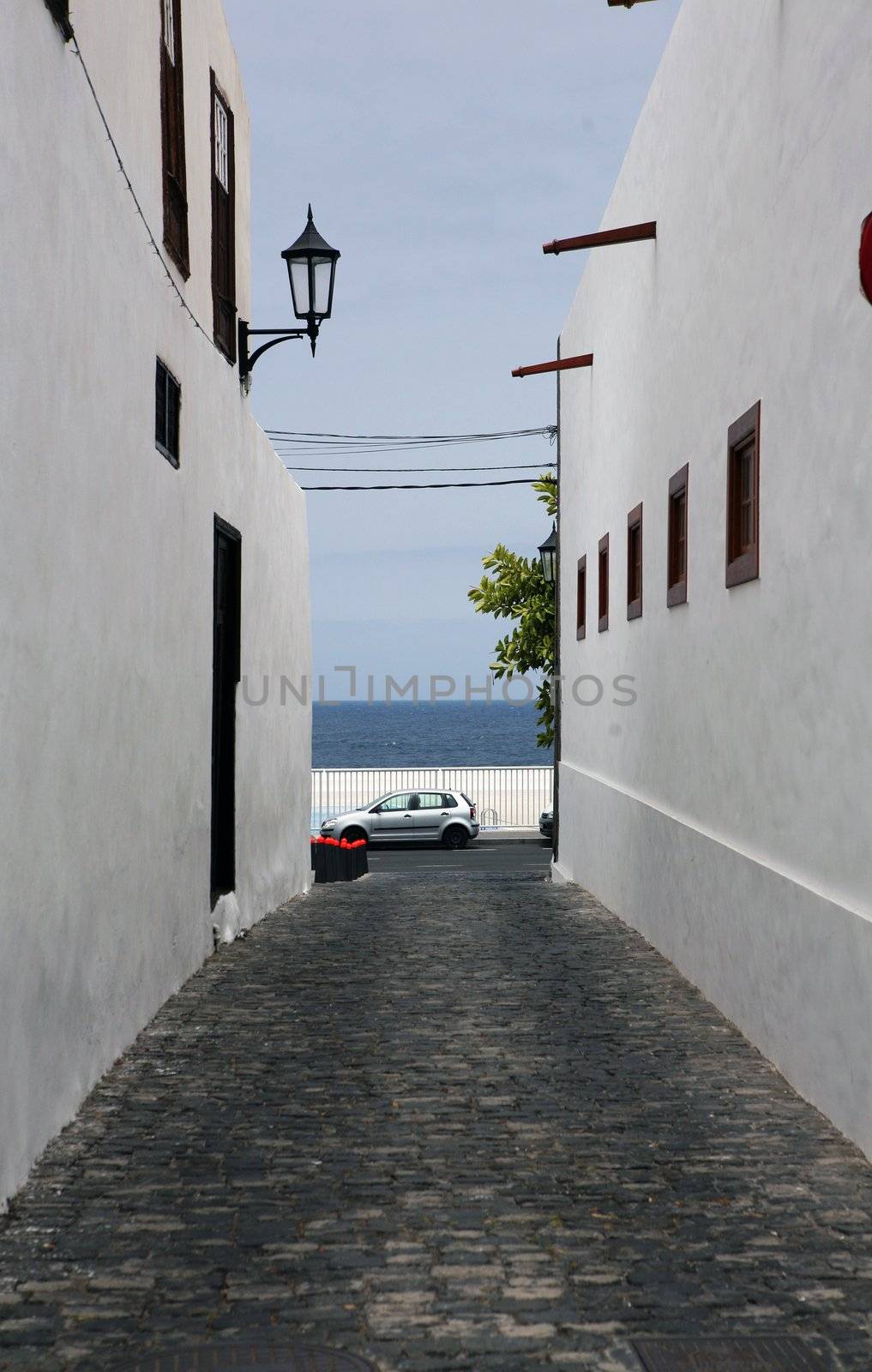 Old street of Garachico on Canary Island Tenerife