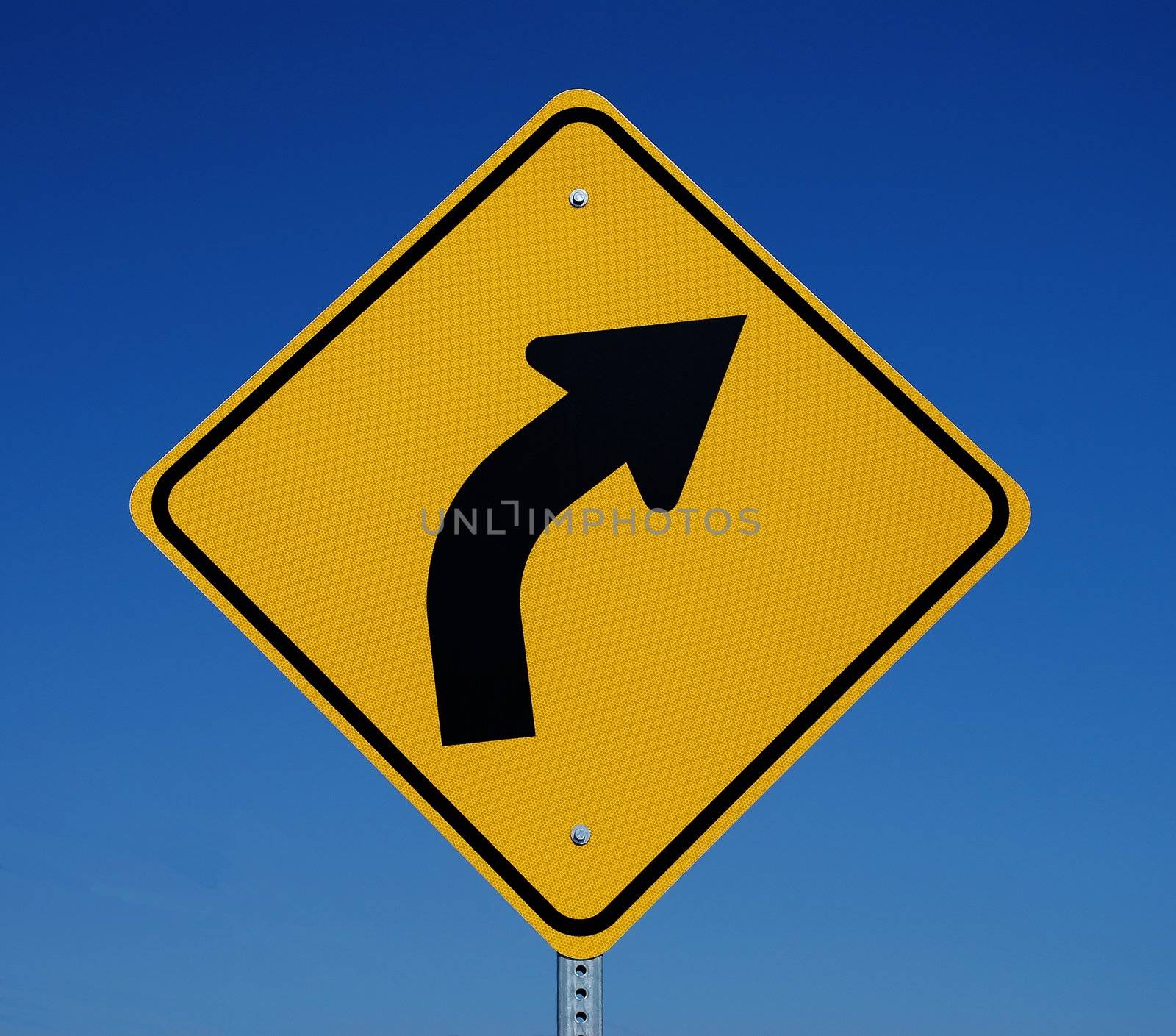 Right Curve Traffic Sign by pixelsnap