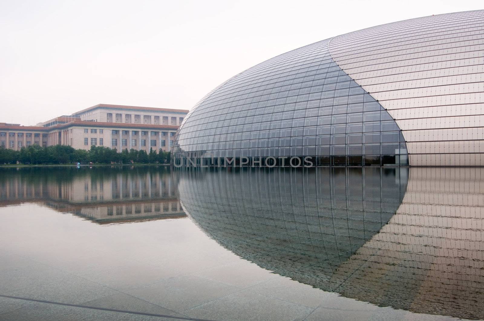BEIJING - JULY 19: The China National Grand Theatre (National Centre for the Performing Arts) or the Egg, July 19, 2008 in Beijing, China