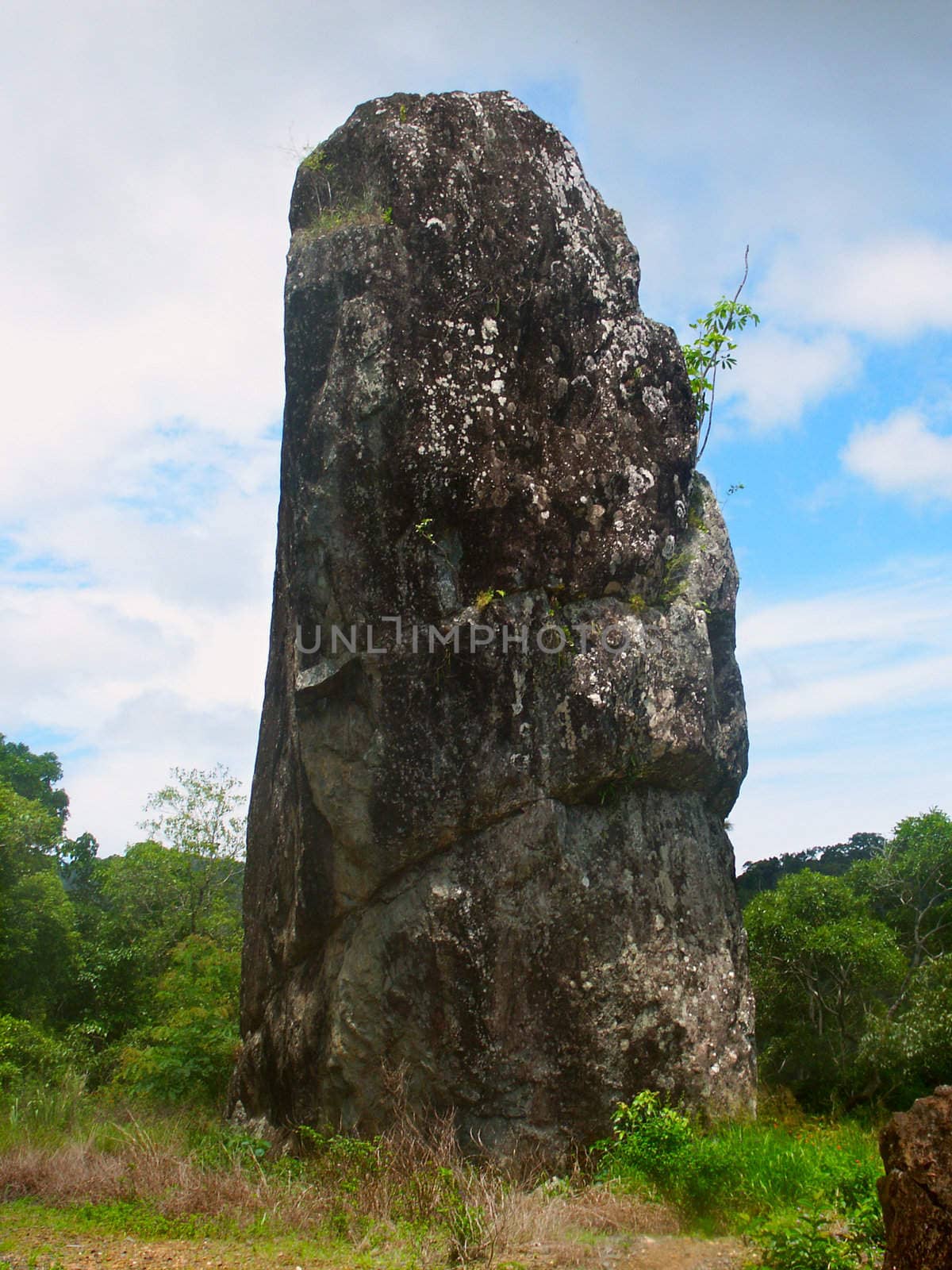 Robbs Monument along the Kuranda Scenic Railway at Barron Gorge National Park - Queensland, Australia. 