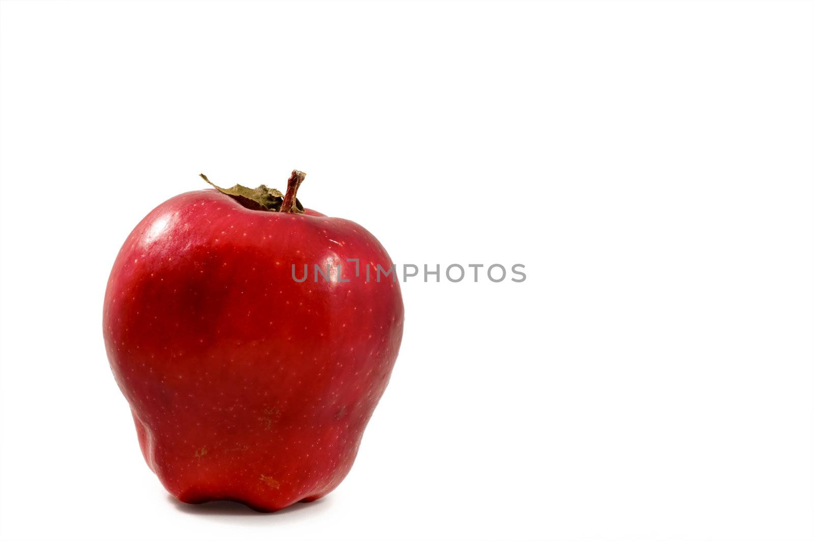 Red apple over white back ground