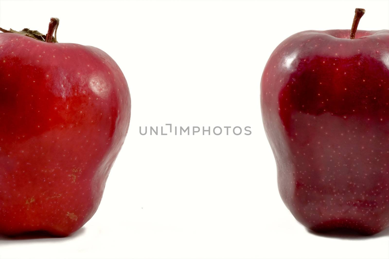 Red apple over white back ground