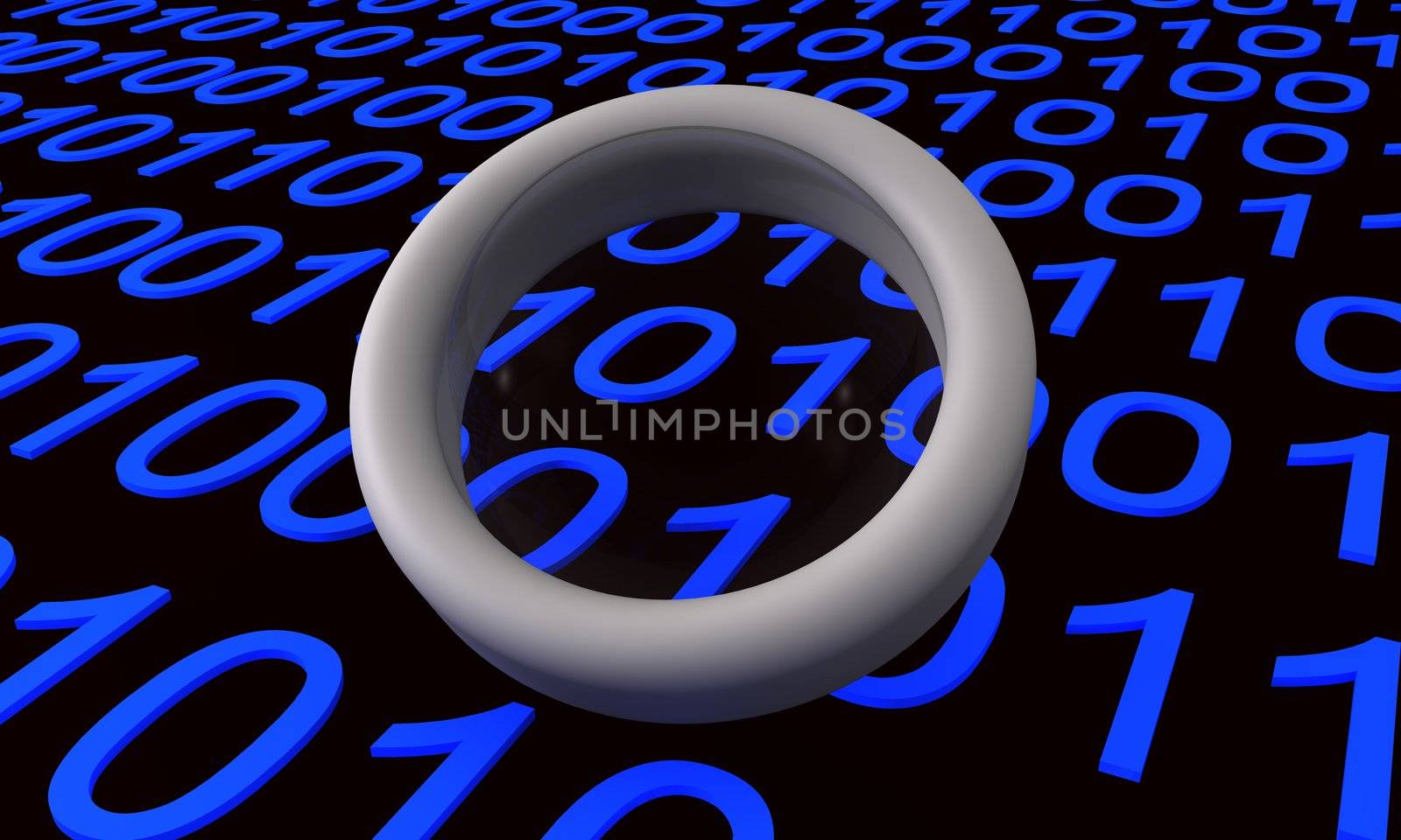 binary numbers on black background