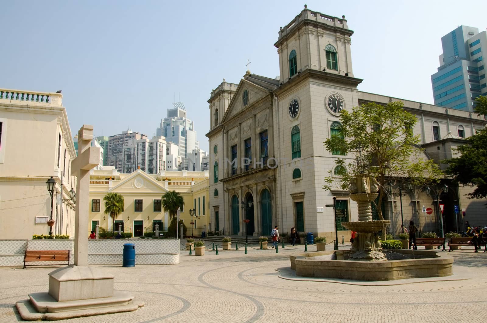 A view of classical chruch architecture in Macau