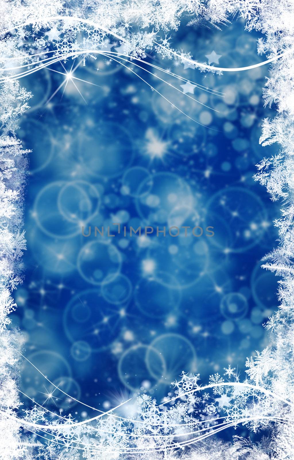 Background and bright flashes and snowflakes particles by galdzer