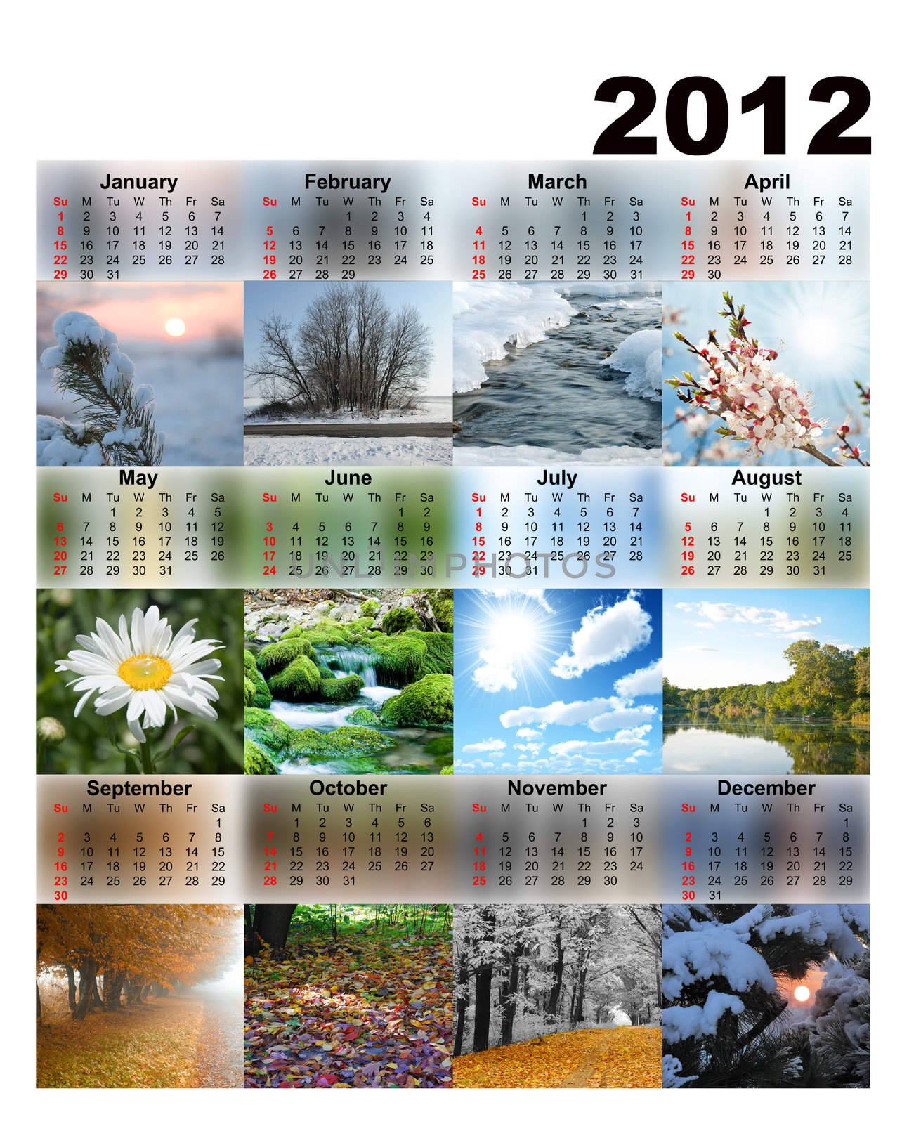 Calendar with photos seasons by galdzer