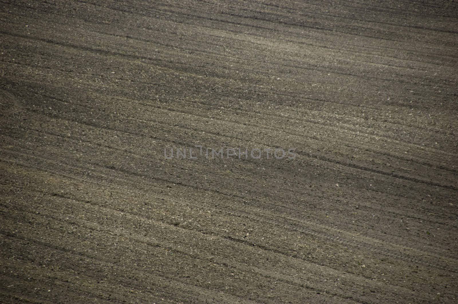 agriculture brown soil at the end of summer