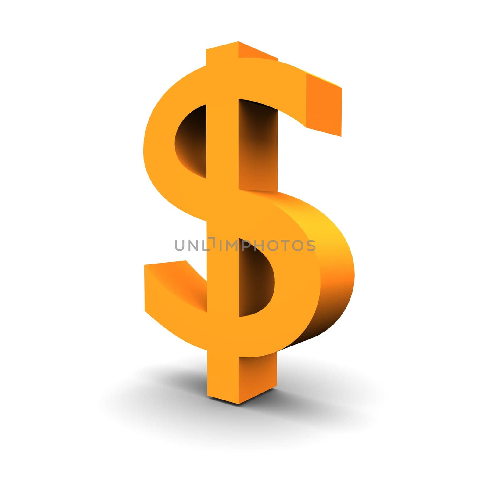 Dollar symbol 3d rendered image by skvoor