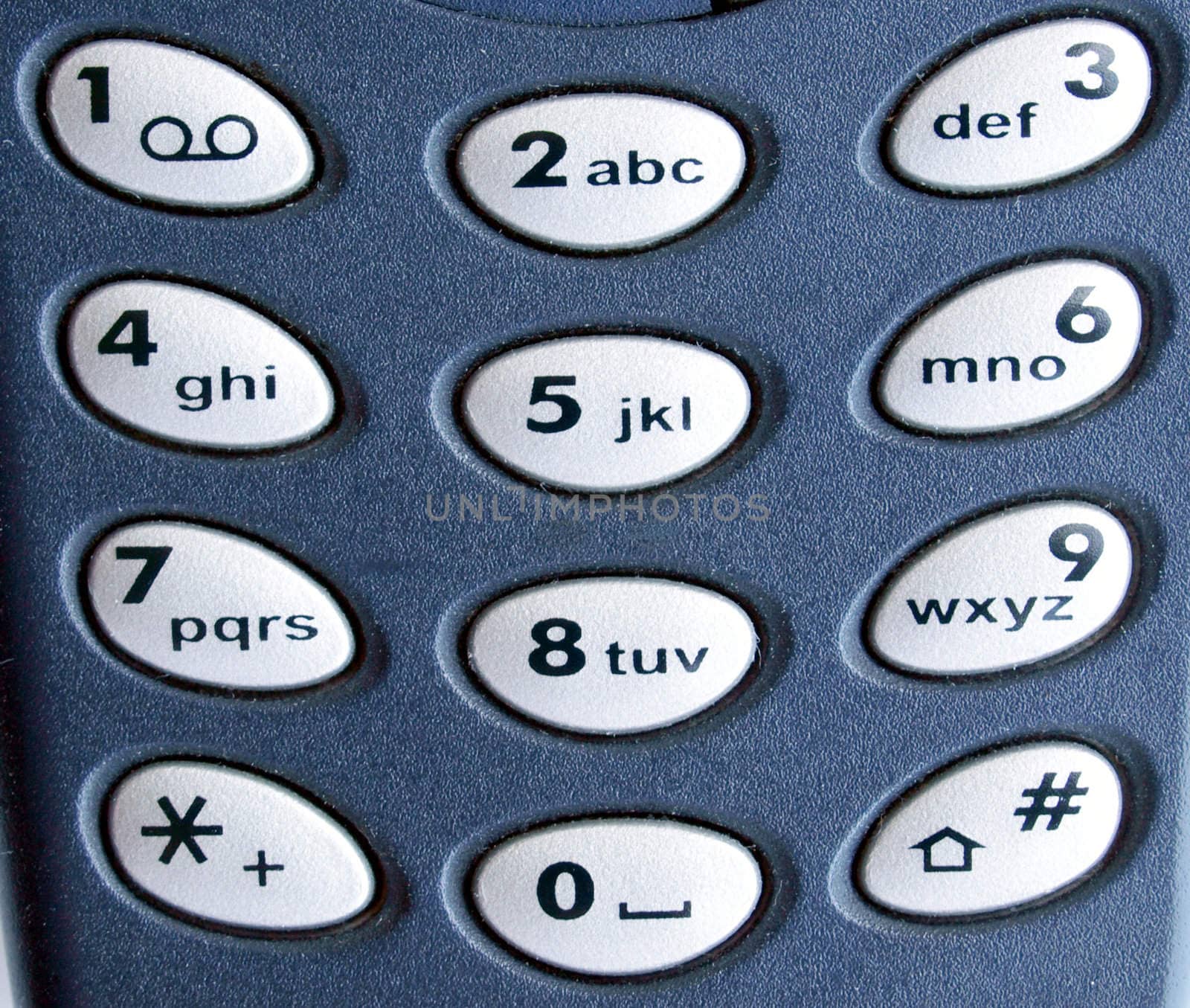 Detail of mobile phone keypad