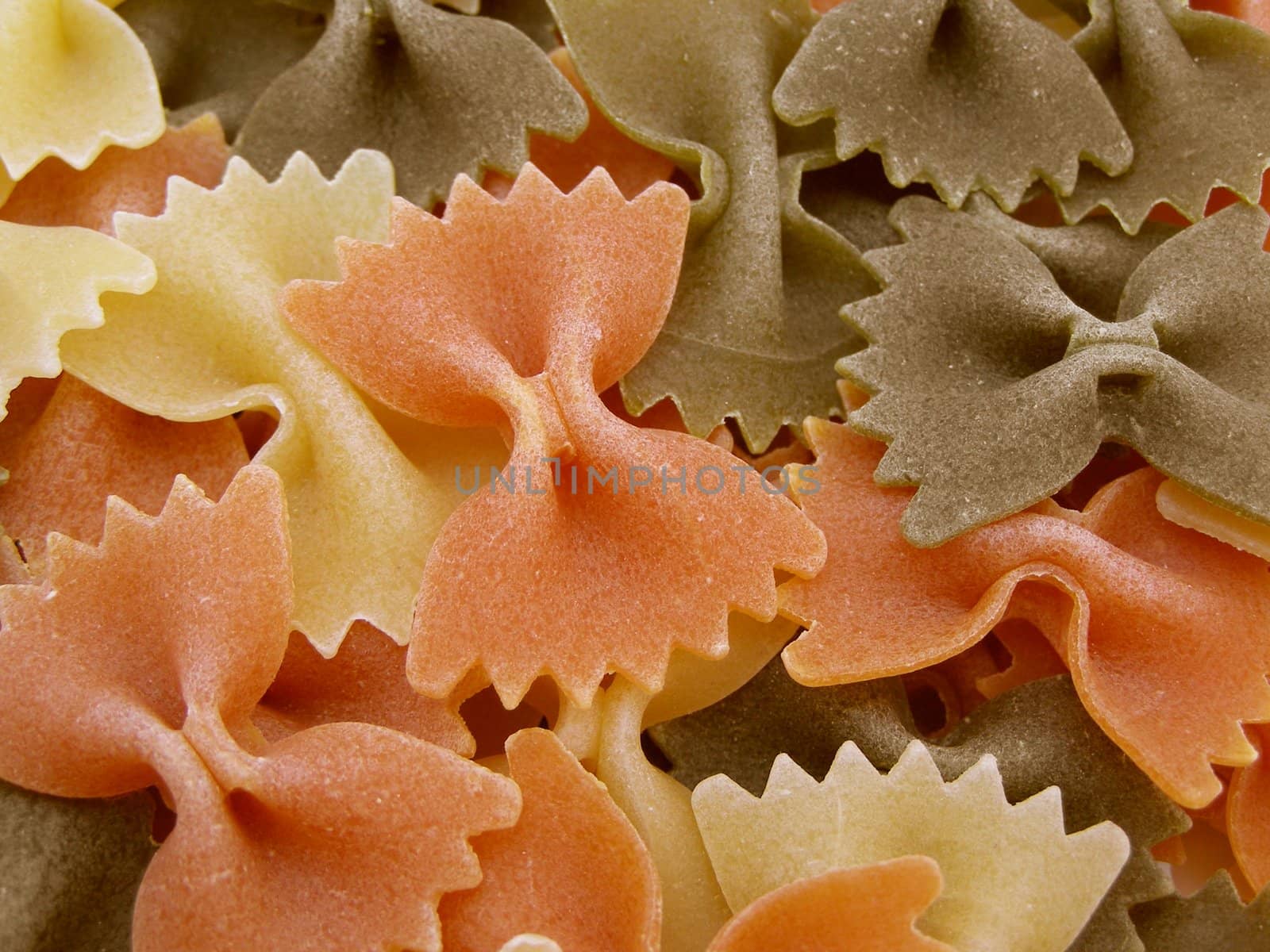 three colours Italian pasta