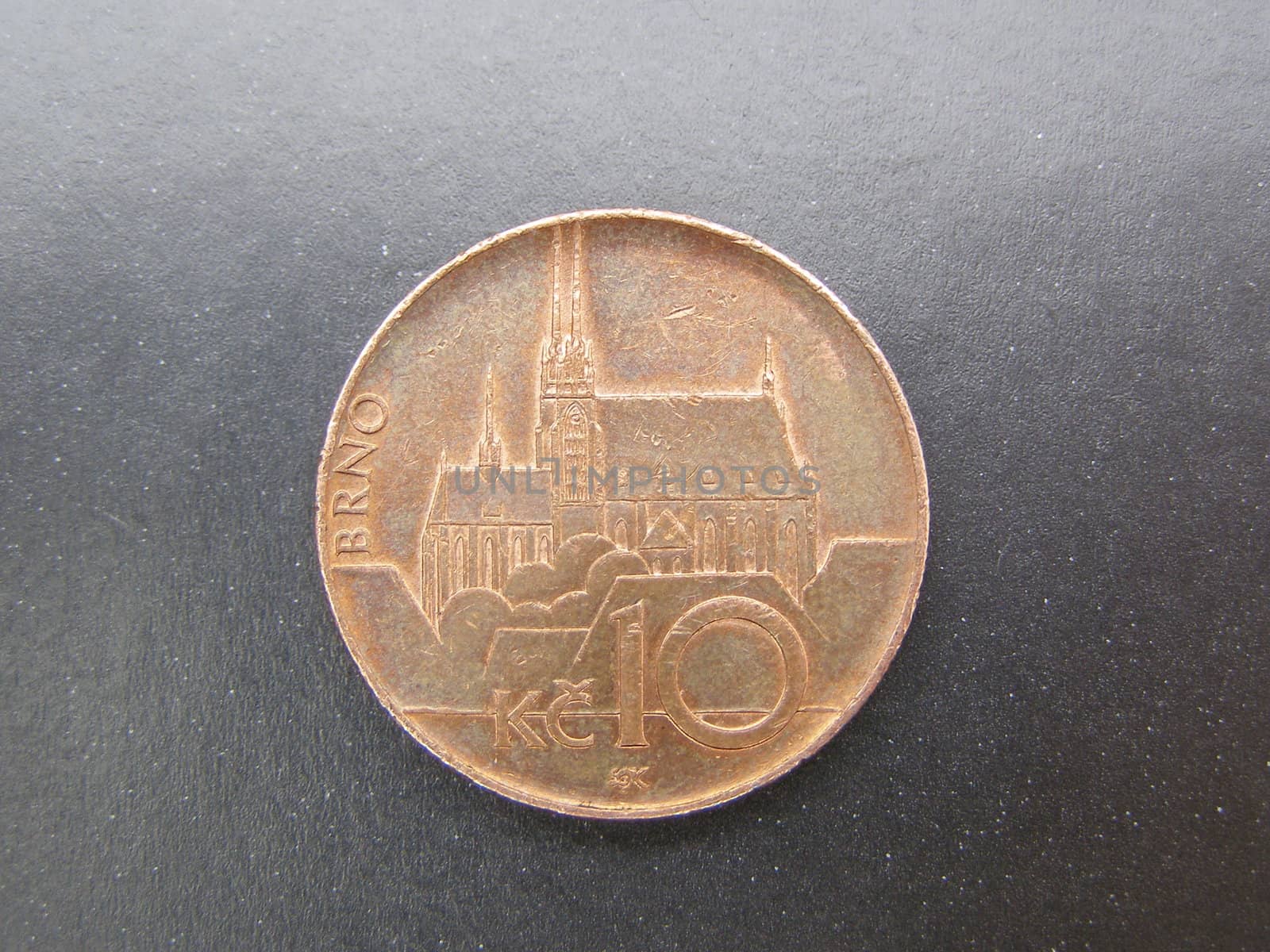 Czech coin with Brno cathedral depicted on it by paolo77