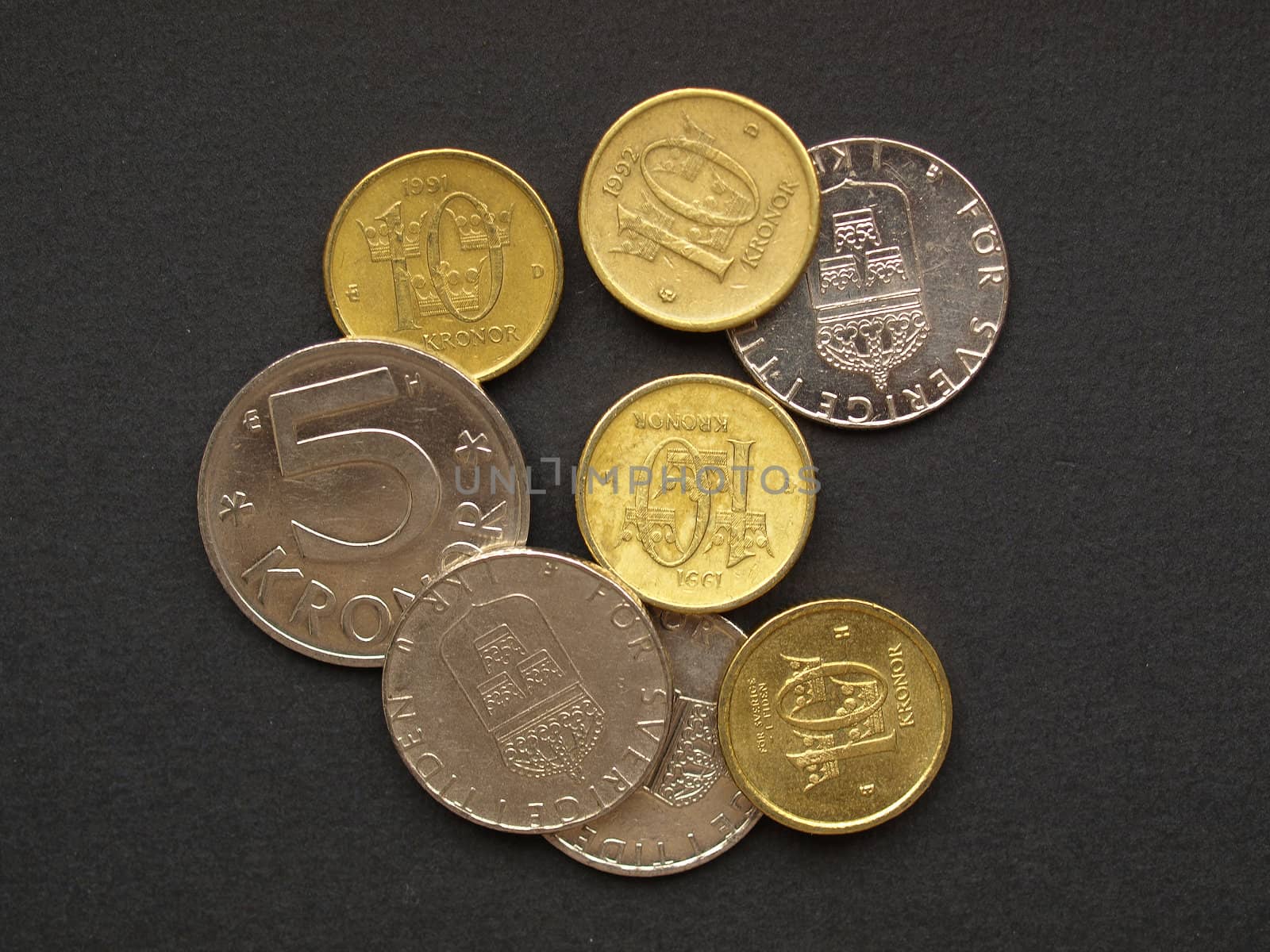 Swedish kruna currency coins