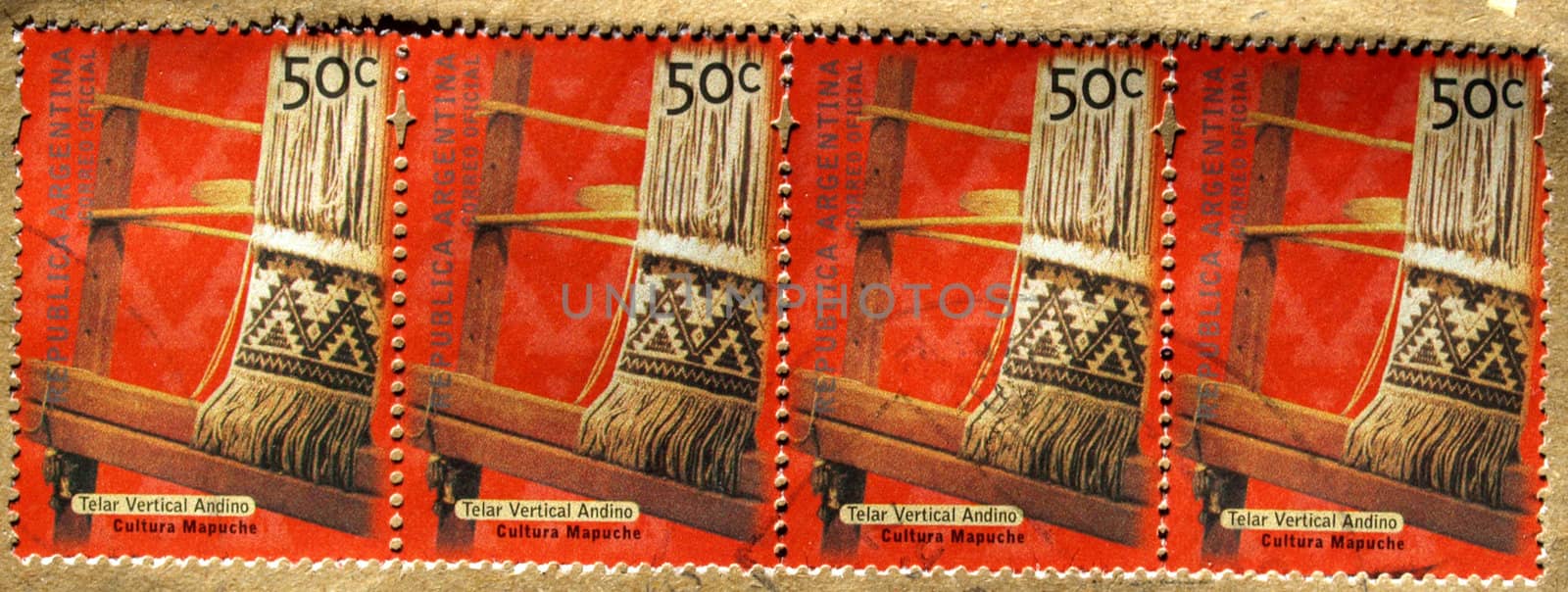 Range of postage stamps from Argentina