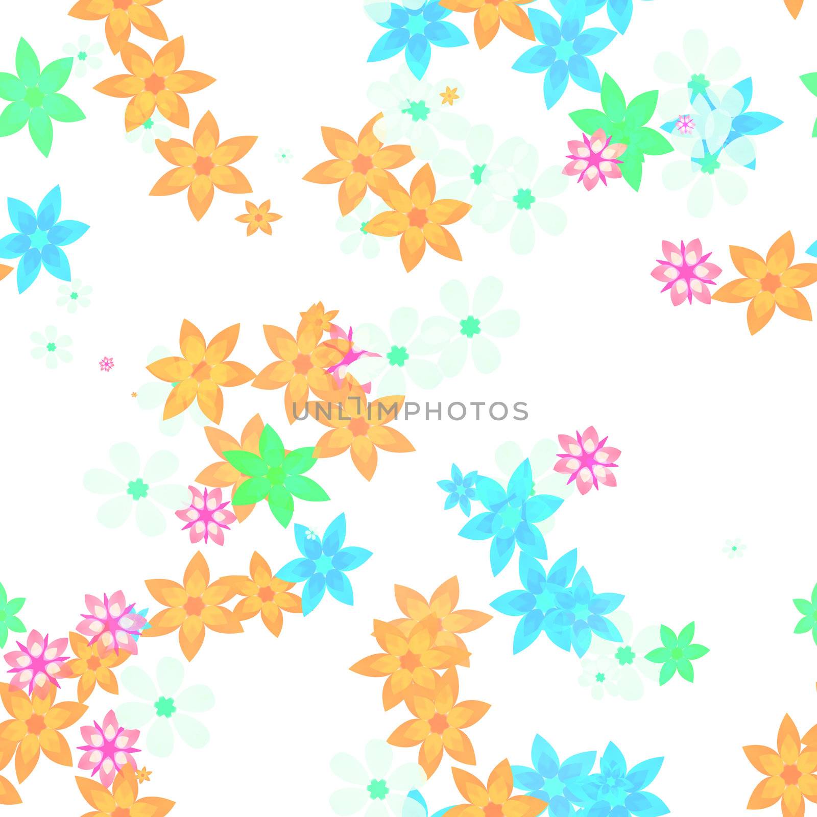 seamless flower background by magann