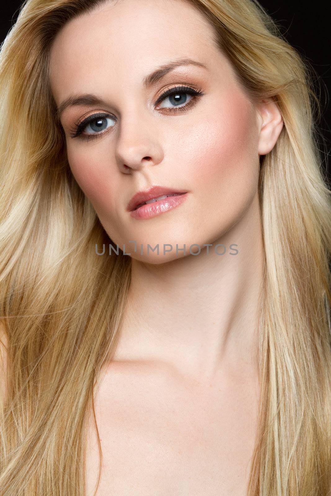 Beautiful young blond girl portrait