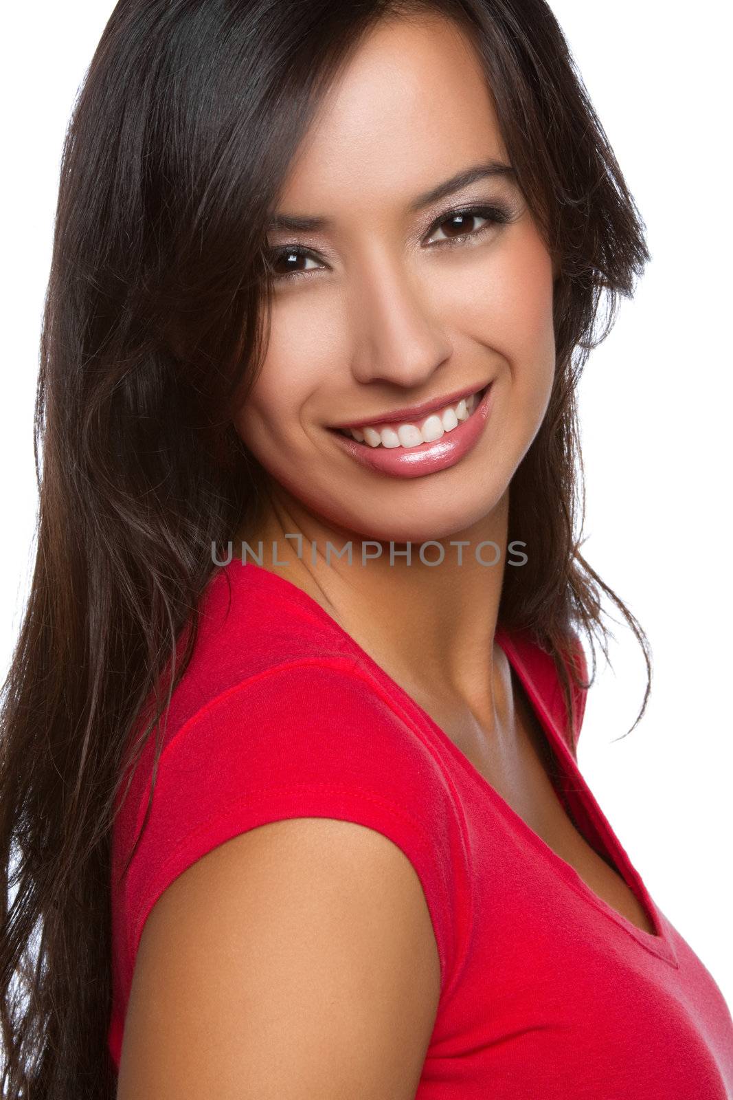Beautiful smiling happy latin woman
