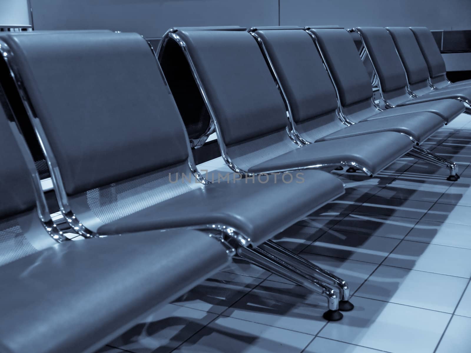 Row of chairs at an airport